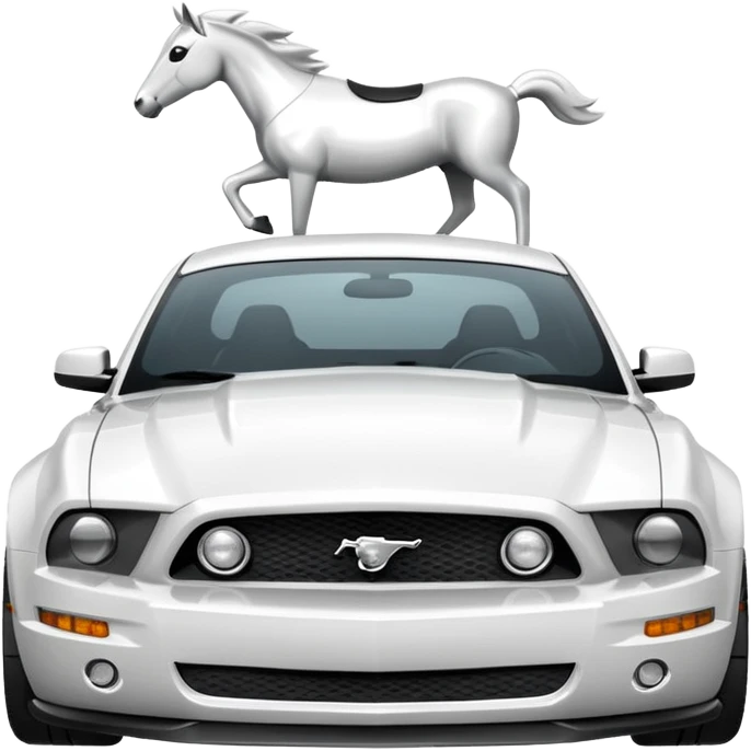 white mustang emoji
