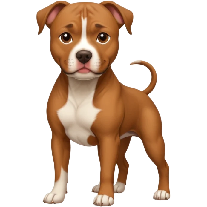All brown pit bull boxer mix dog emoji