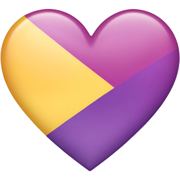 heart with nonbinary pride flag colors emoji
