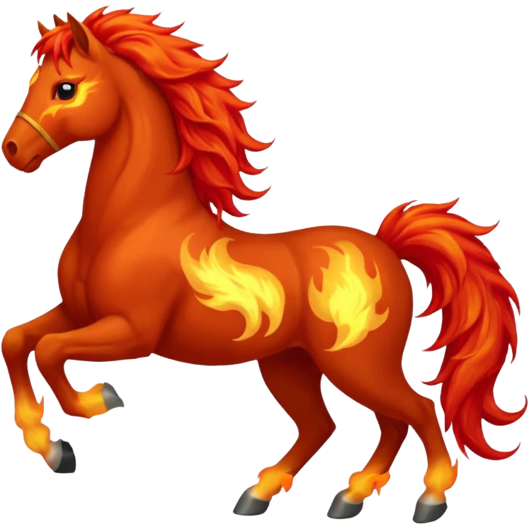 pyrois flaming horse emoji