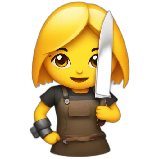 Chick with knife emoji
