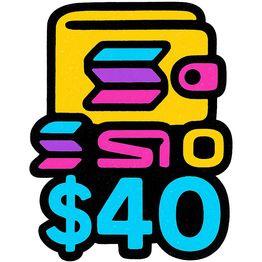 A logo for a solana wallet balance tracker in the macos menubar emoji