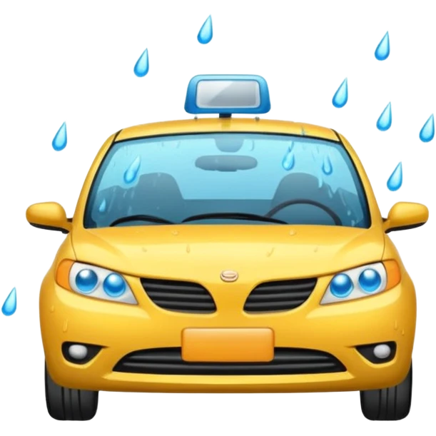 windshield wipers on car swiping rain emoji