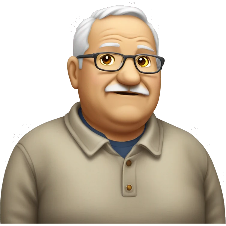 old fat man emoji