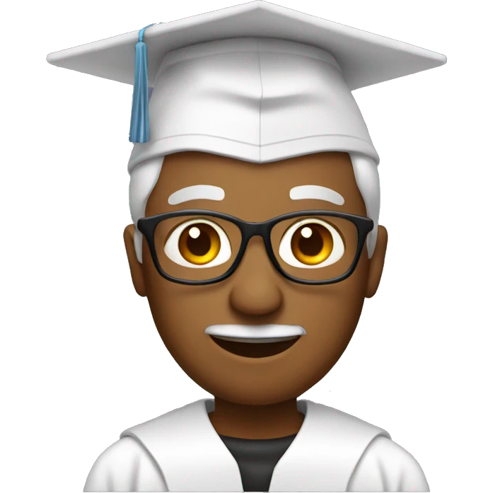 professor with graduation cap emoji