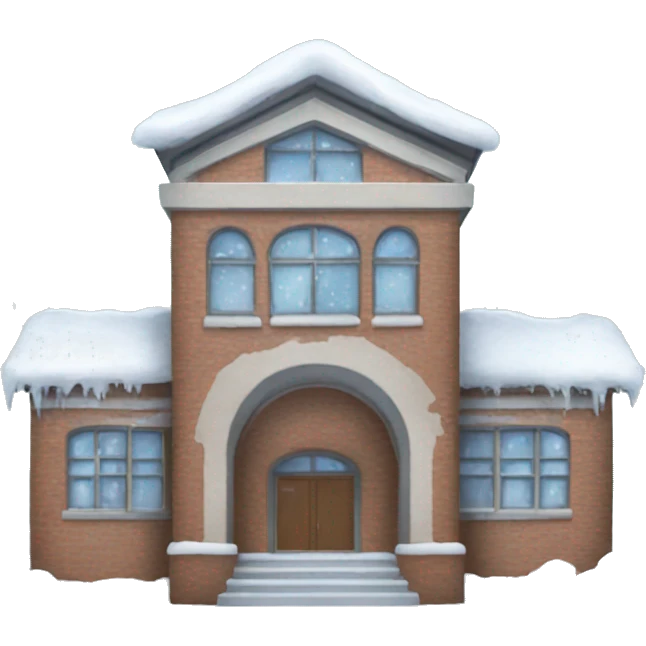 School in winter emoji