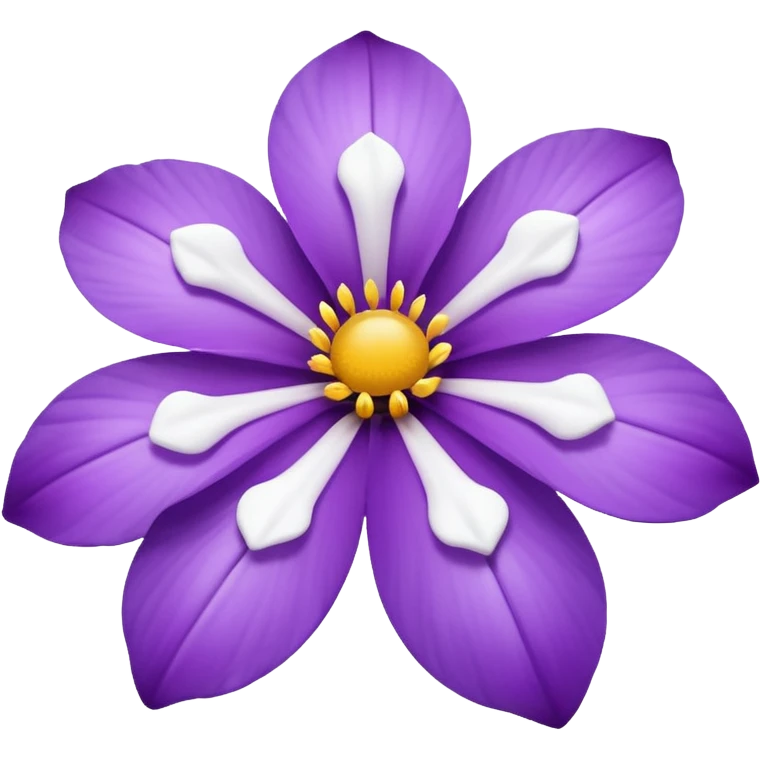 purple flower with snow behind it emoji