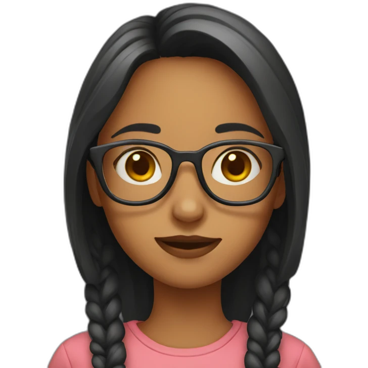 girl with glasses emoji
