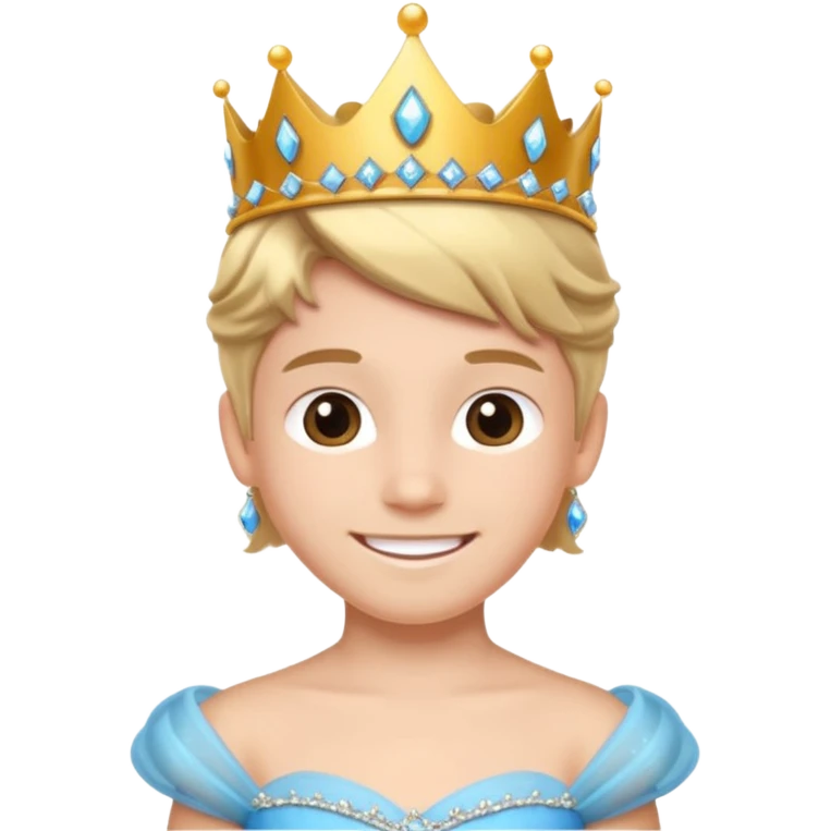 The boy is getting a princess makeover emoji