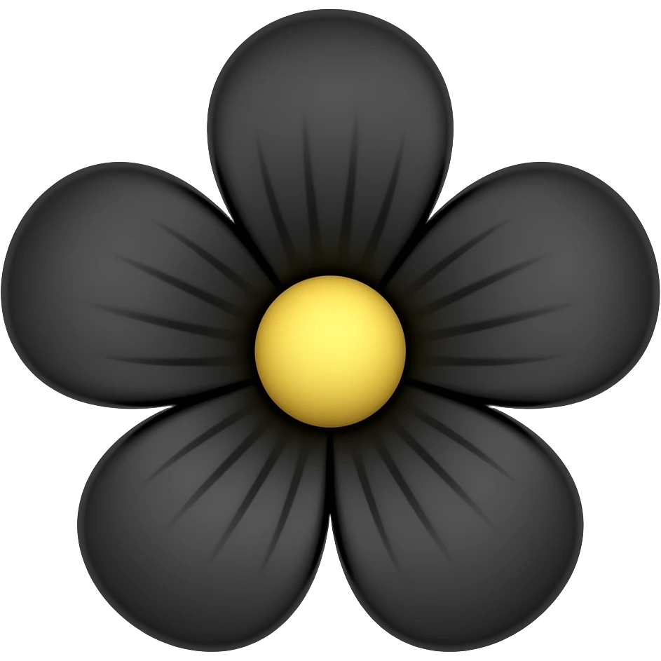 Flor negra emoji