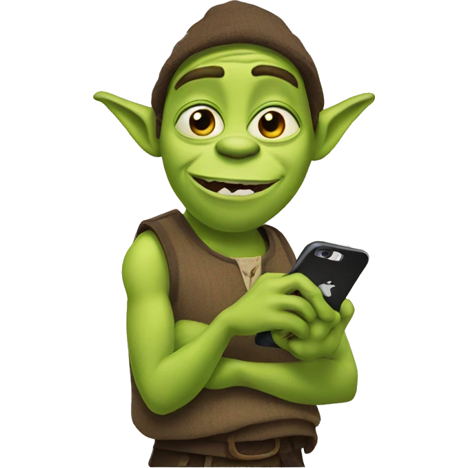 Shreck with an iPhone  emoji