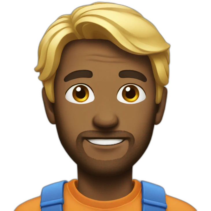 man with paint emoji