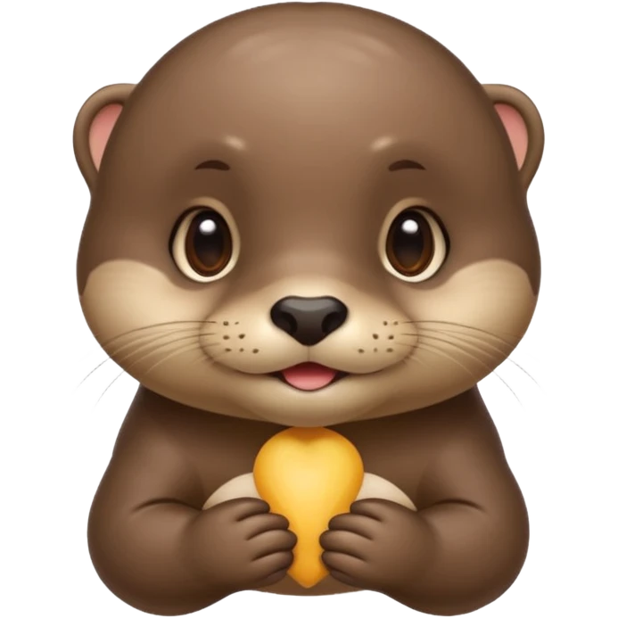 The face of a cute baby otter (little cheeks, not much hair) emoji