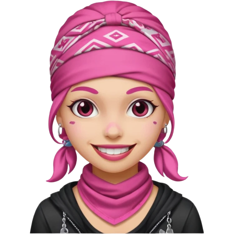 pink melanin gangster girl emoji