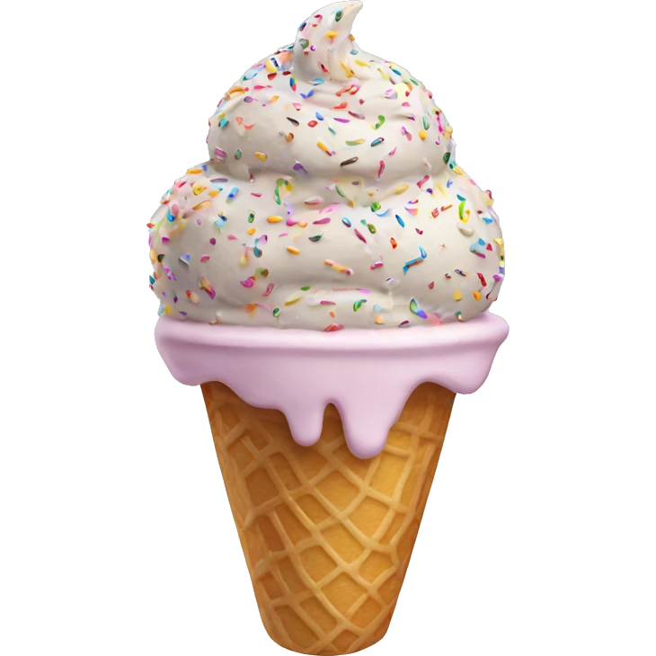 Ice cream with sprinkles emoji