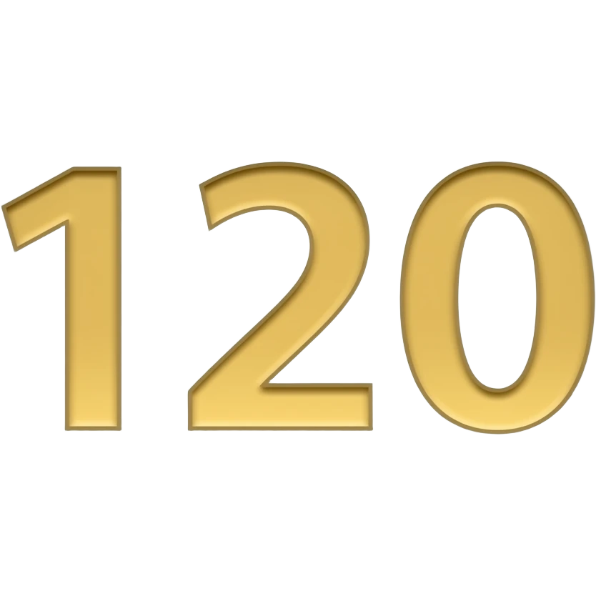 creami un emoji col numero '120' *un emoji non gif* emoji