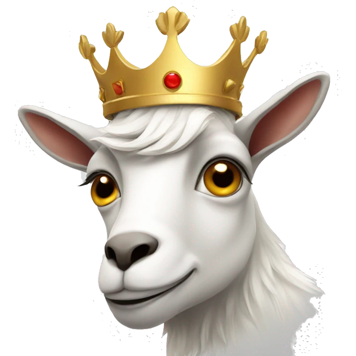 Goat with crown  emoji