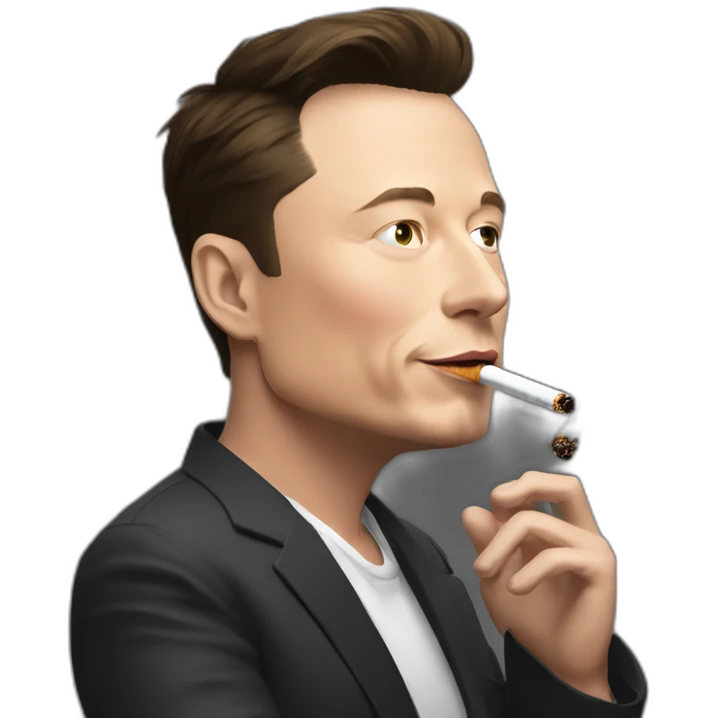 elon musk smoking zaza emoji