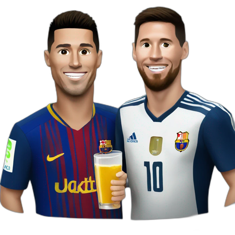 ronaldo and messi drink emoji