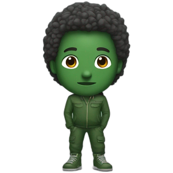 A titan wears forest-green clothes emoji