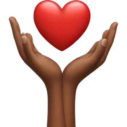 holding a heart emoji