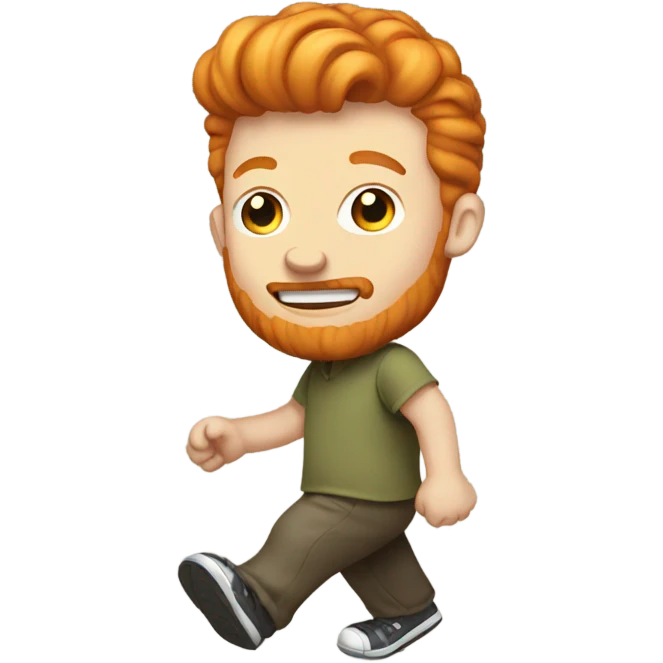 ginger walking emoji