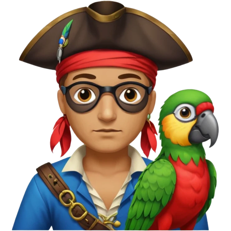pirate and parrot emoji