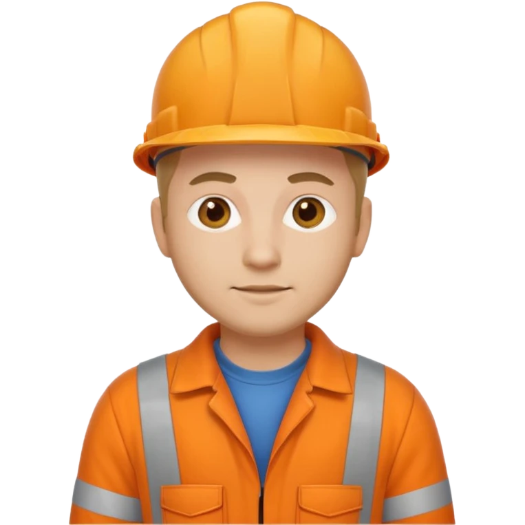 engineer orange overalls emoji