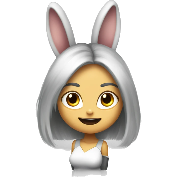 Alita worrior princess as a bunny cheering emoji