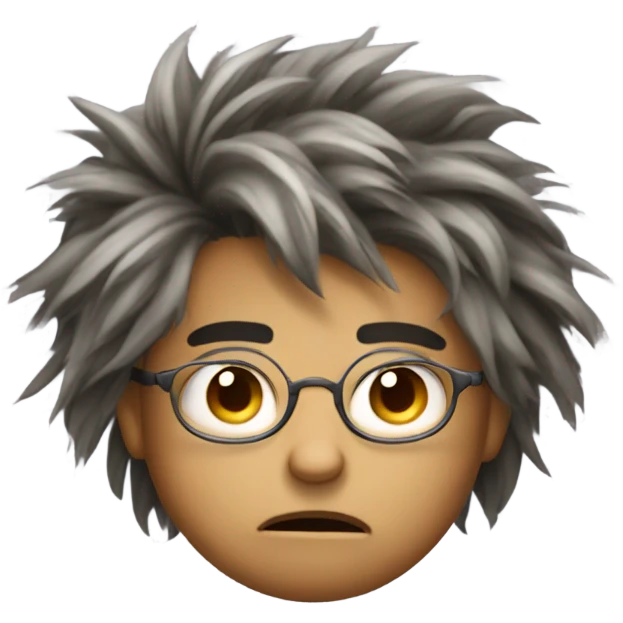 Mad boy with glasses emoji