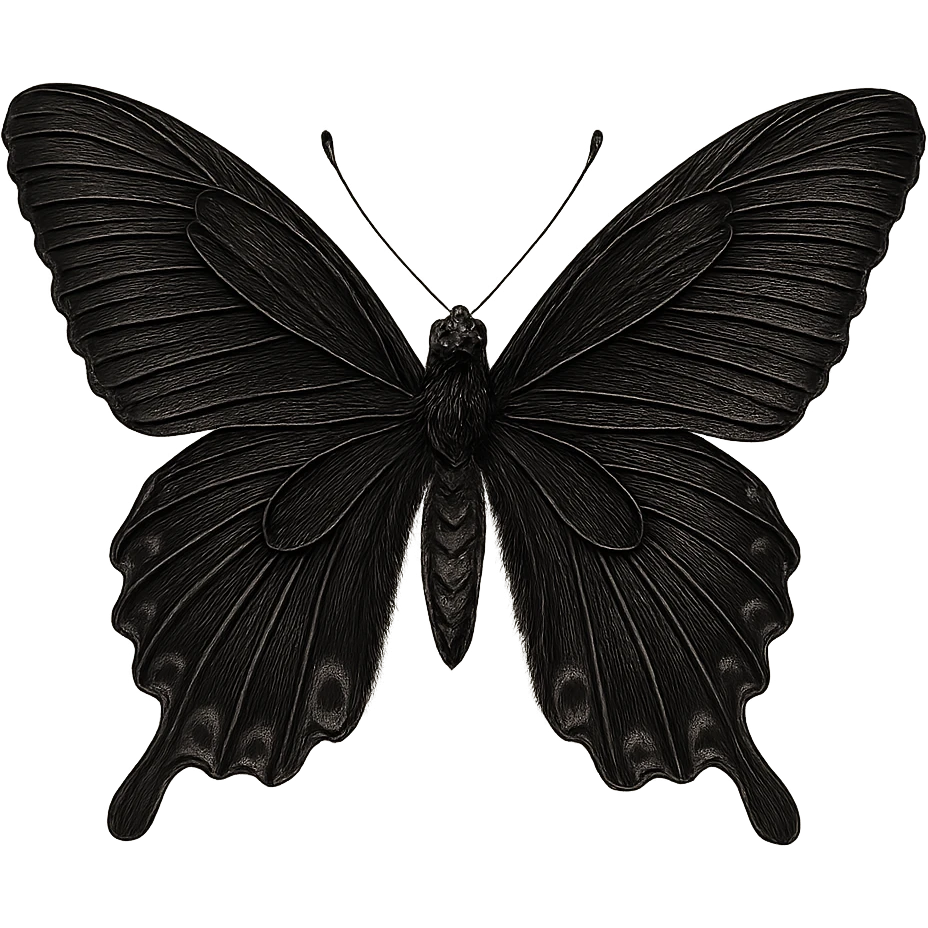 black butterfly emoji