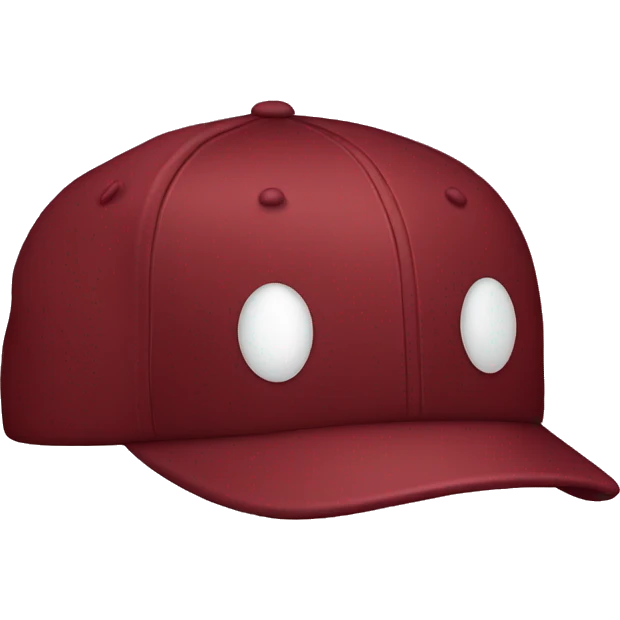 Dark red baseball cap emoji