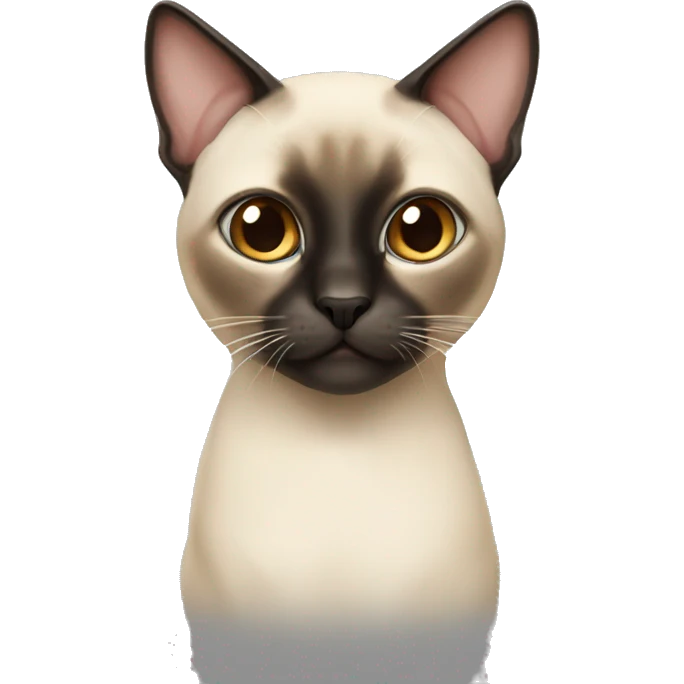 Siamese cat with lop ears emoji