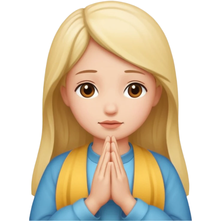 Prière chrétien fille emoji