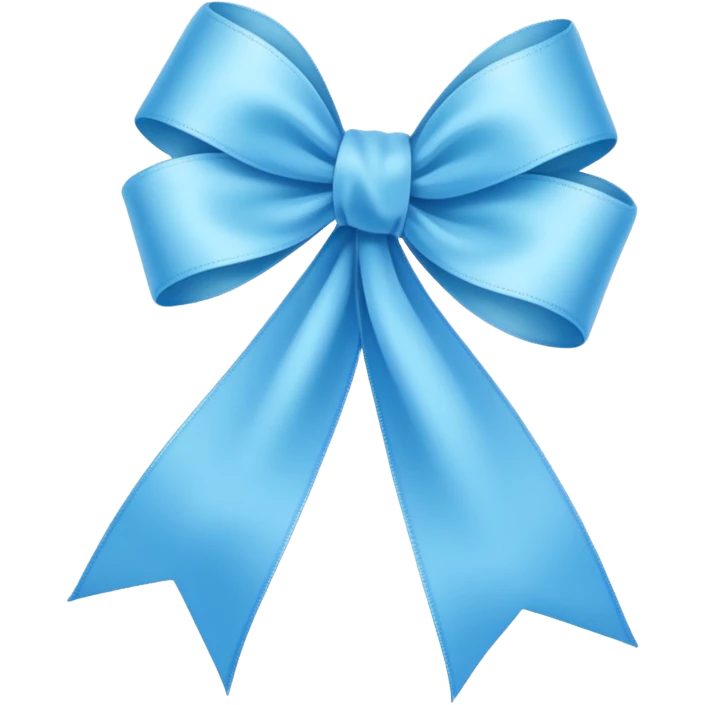 🎀 A light blue ribbon with this shape emoji