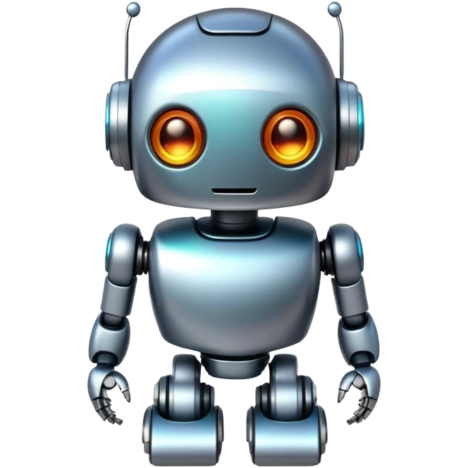 cute robot with rounded features emoji