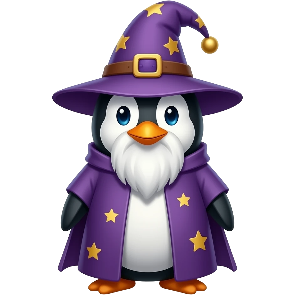 Penguin Wizard emoji