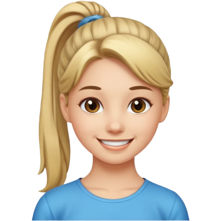 girl with ponytail emoji