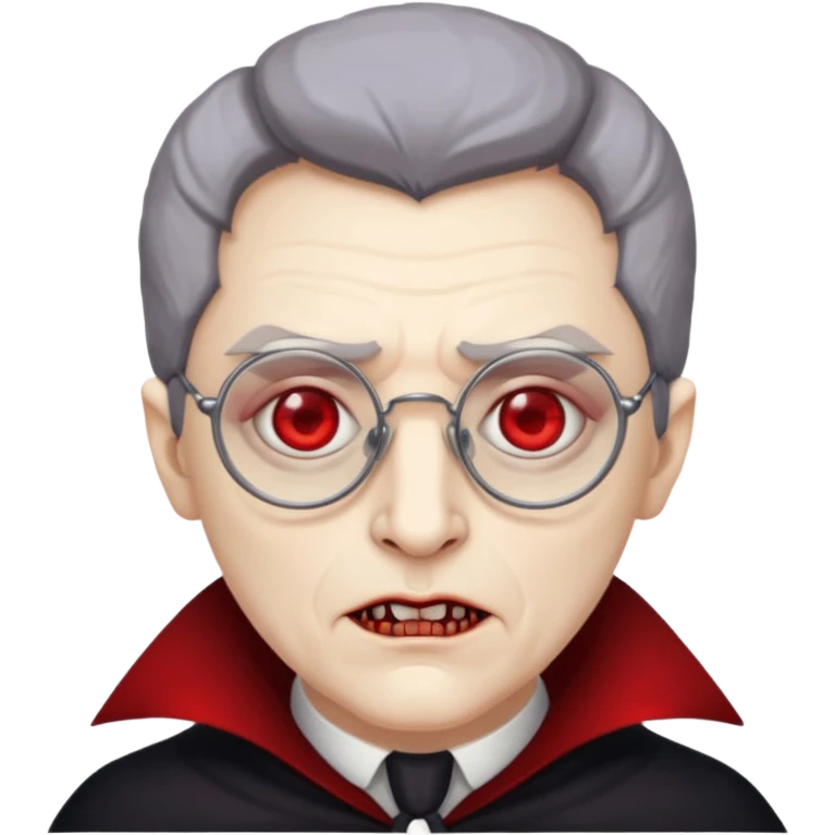 spectacled old vampire emoji