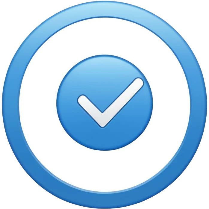 Blue circle Verification tick emoji