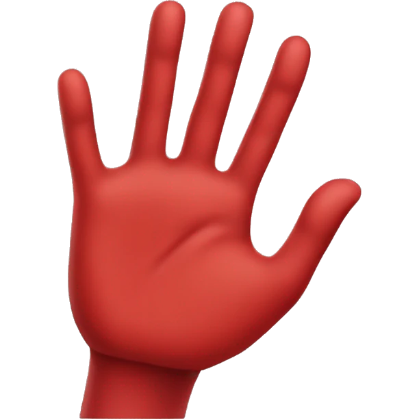 red hand emoji