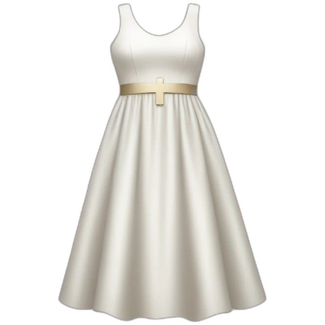 white dress with cross emoji