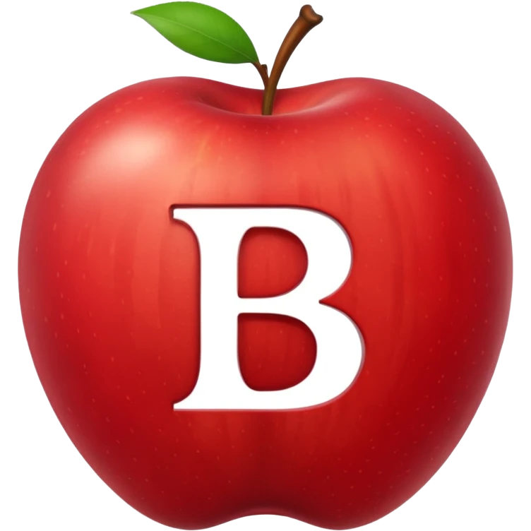 O like apple emmpty inside letter B emoji