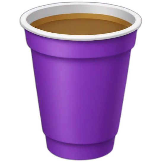 purple cup with lean spilling out  emoji