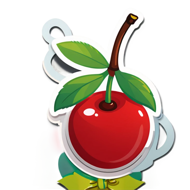 Cherry with bow emoji