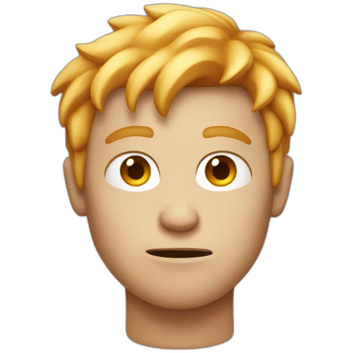 A  red angry blond-haired guy emoji