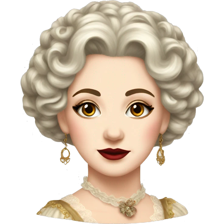 vintage rococo makeup  emoji