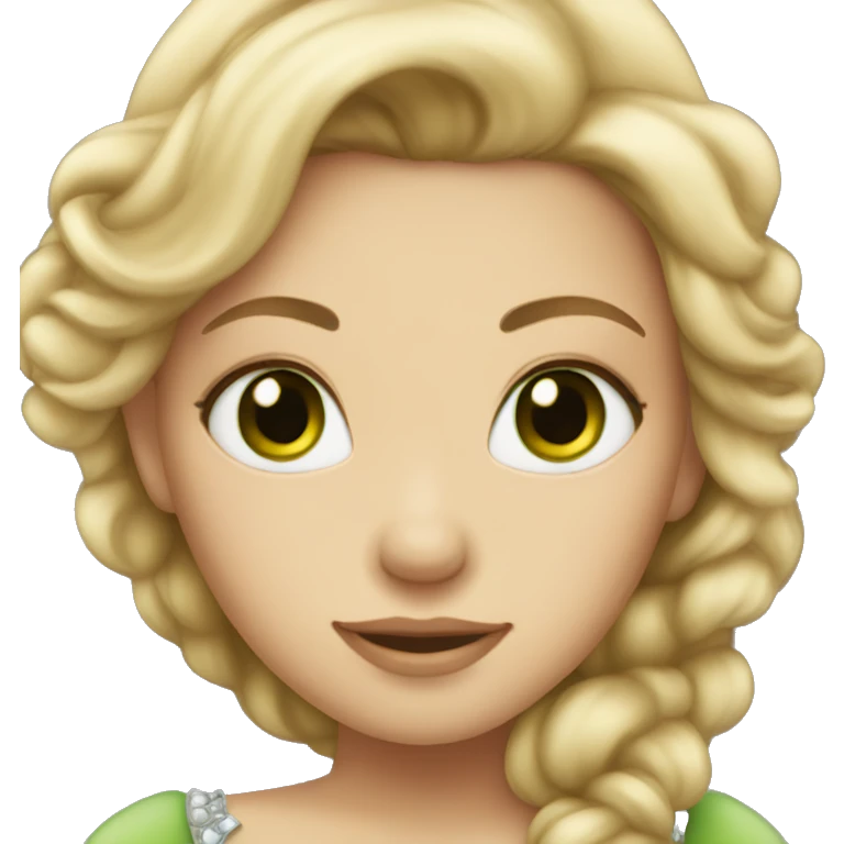 princess with dirty blonde hair and green eyes emoji