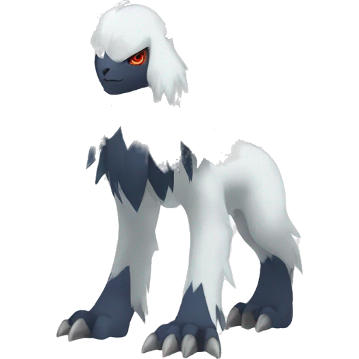 Edgy Cool Absol-Silvally-Pokémon Full Body emoji