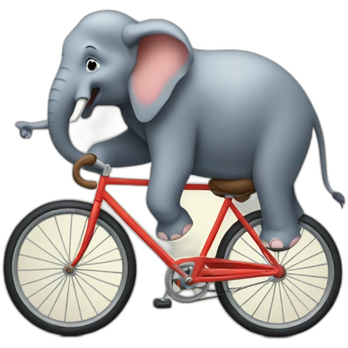 Elephant driving bike emoji